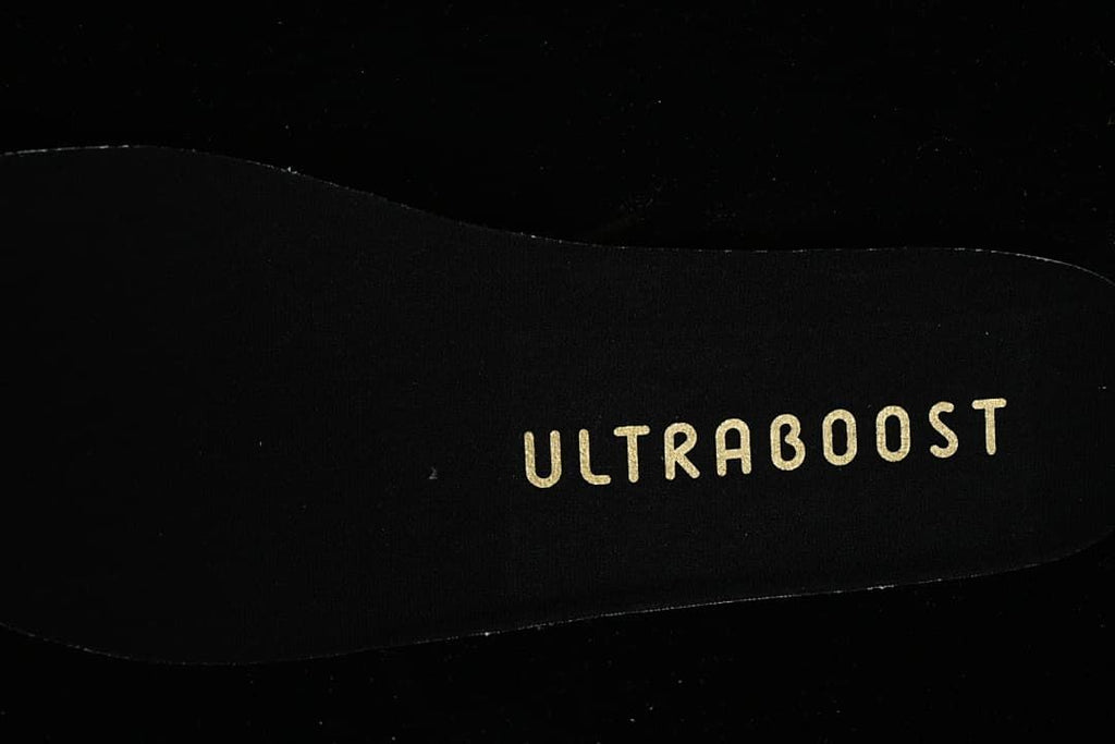 Close-up of the insole marked Ultraboost.