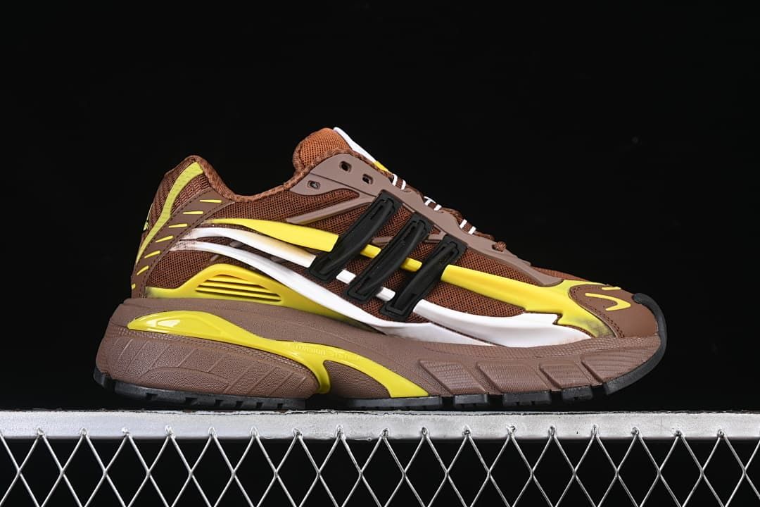 Side profile of the sneaker showing its layered upper and sculpted sole