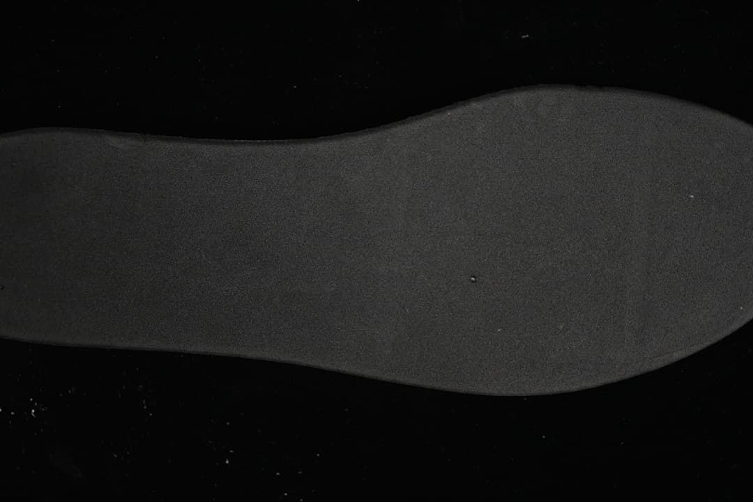 Close-up of the dark outsole surface