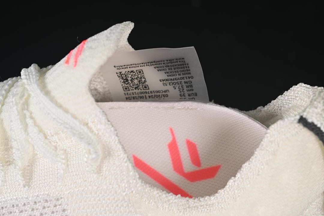 Close-up of the shoe tongue and interior size label