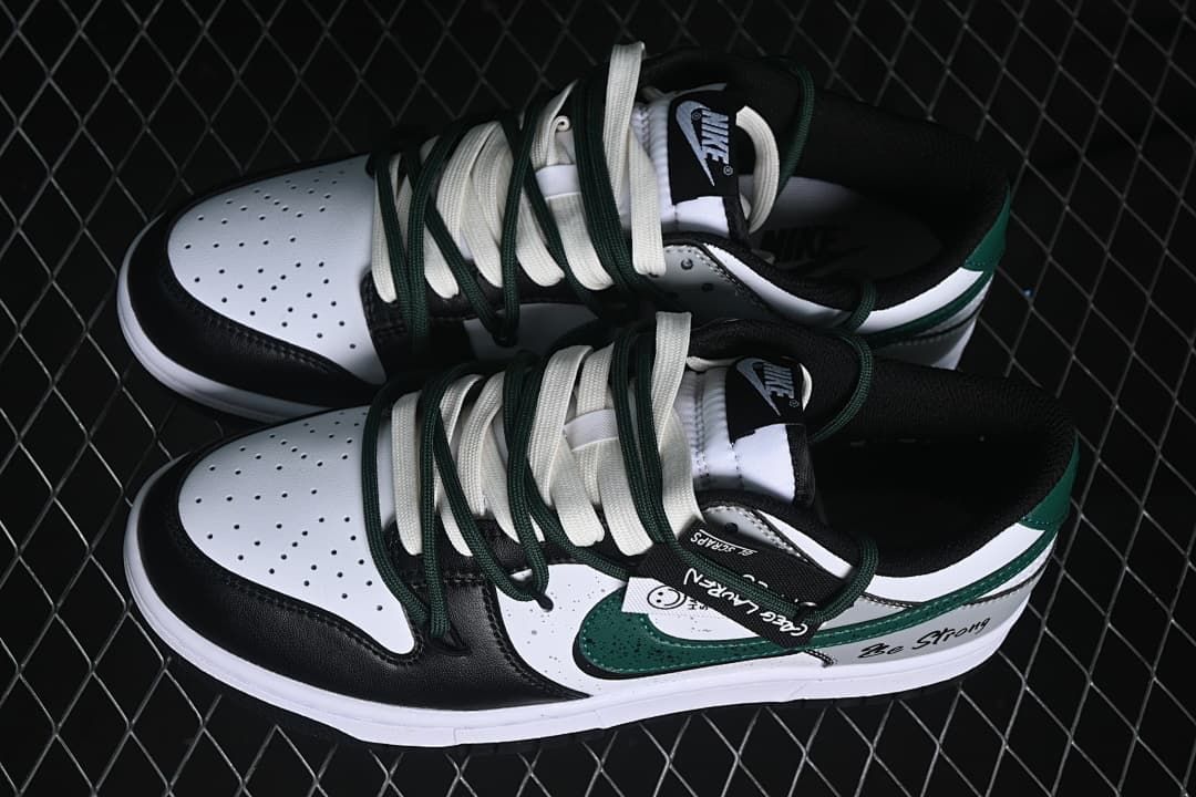 Pair of low-top sneakers viewed from above at an angle