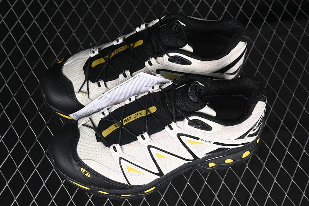 Pair of Salomon XT-Quest GTX shoes shown from above at an angle.