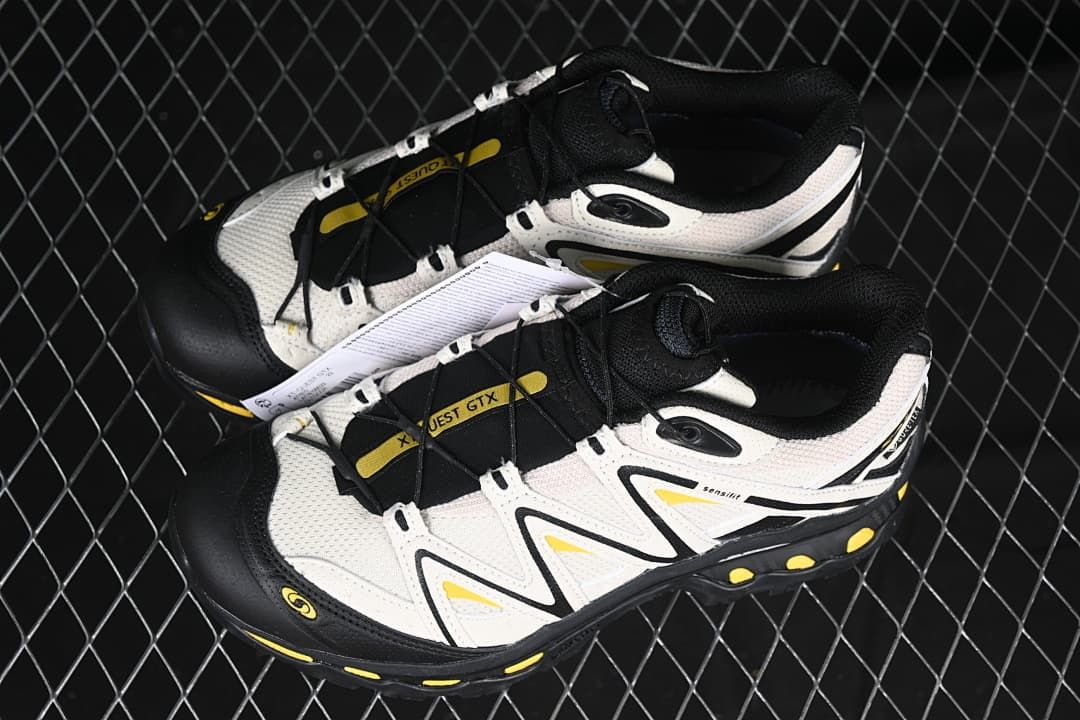 Pair of Salomon XT-Quest GTX shoes shown from above at an angle.
