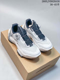 Pair of white and navy KAILAS FUGA DU2 BOA trail shoes viewed from above at an angle.