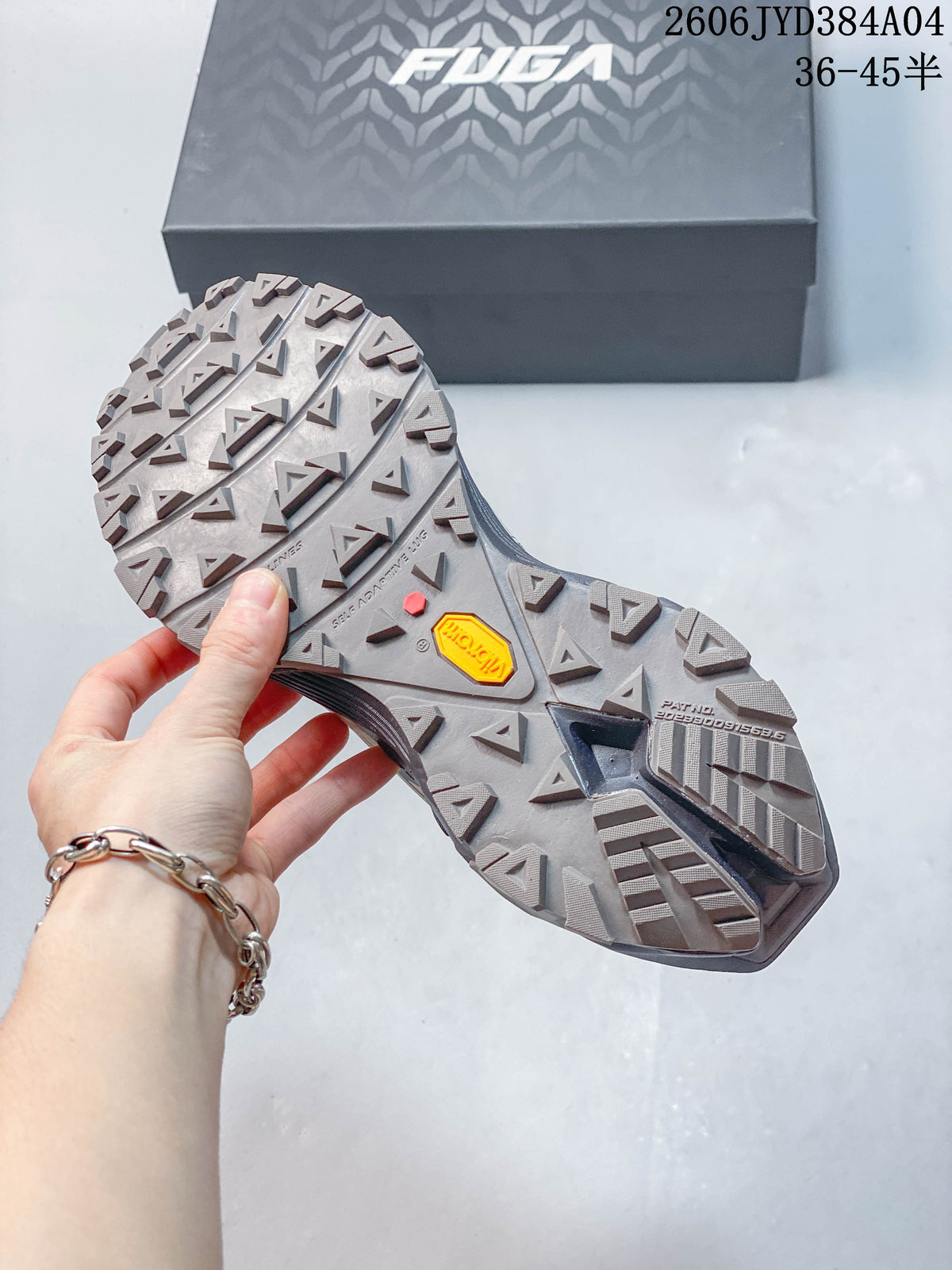 Close-up of the Kailas shoe's lugged outsole.