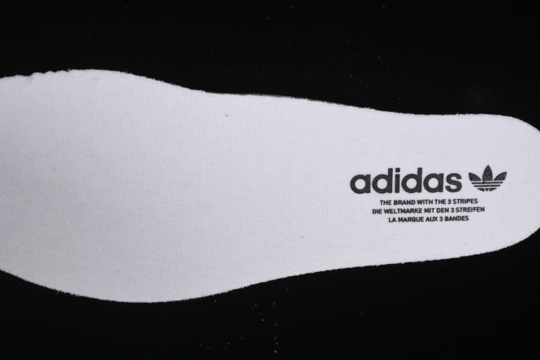 White insole with adidas branding