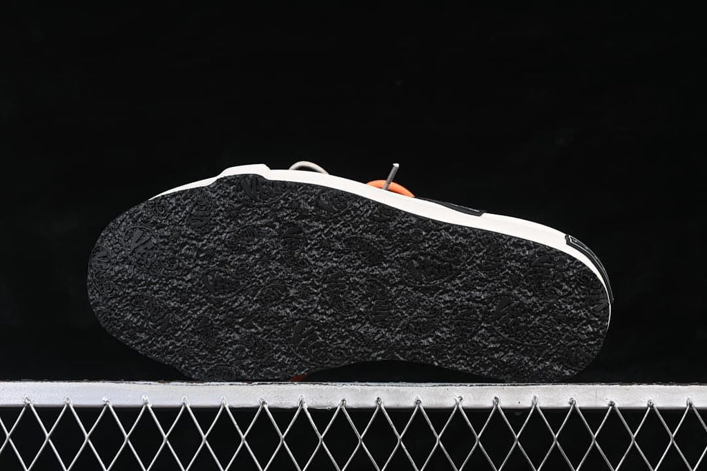 Underside view showing the black patterned outsole