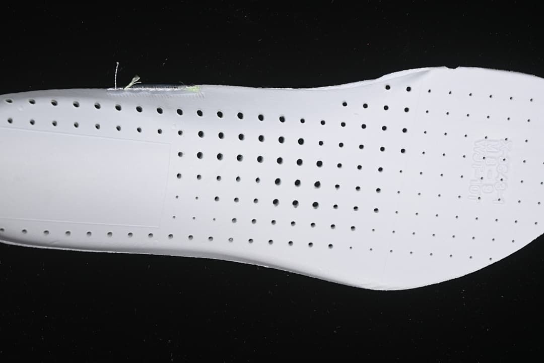 Perforated insole shown close up