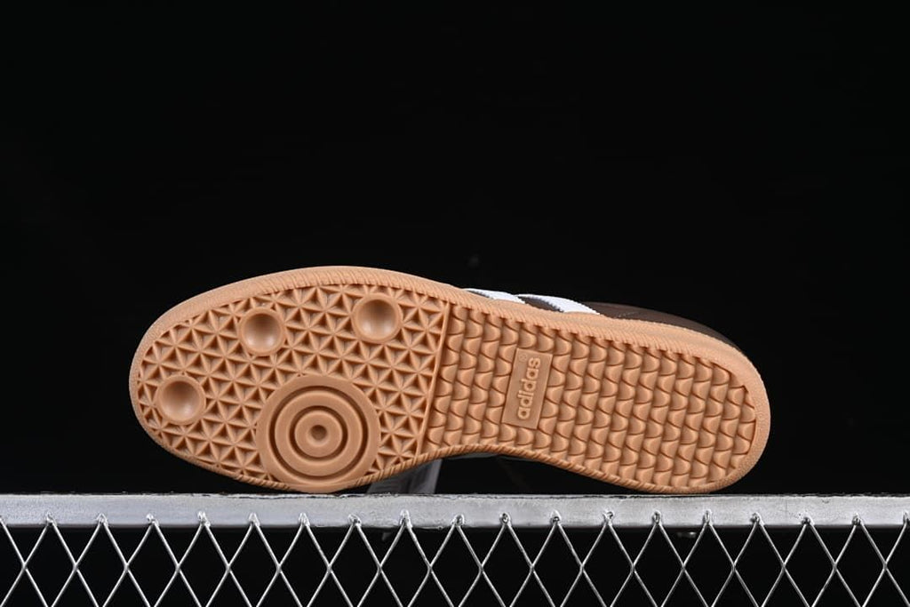 Underside showing the gum-colored patterned outsole