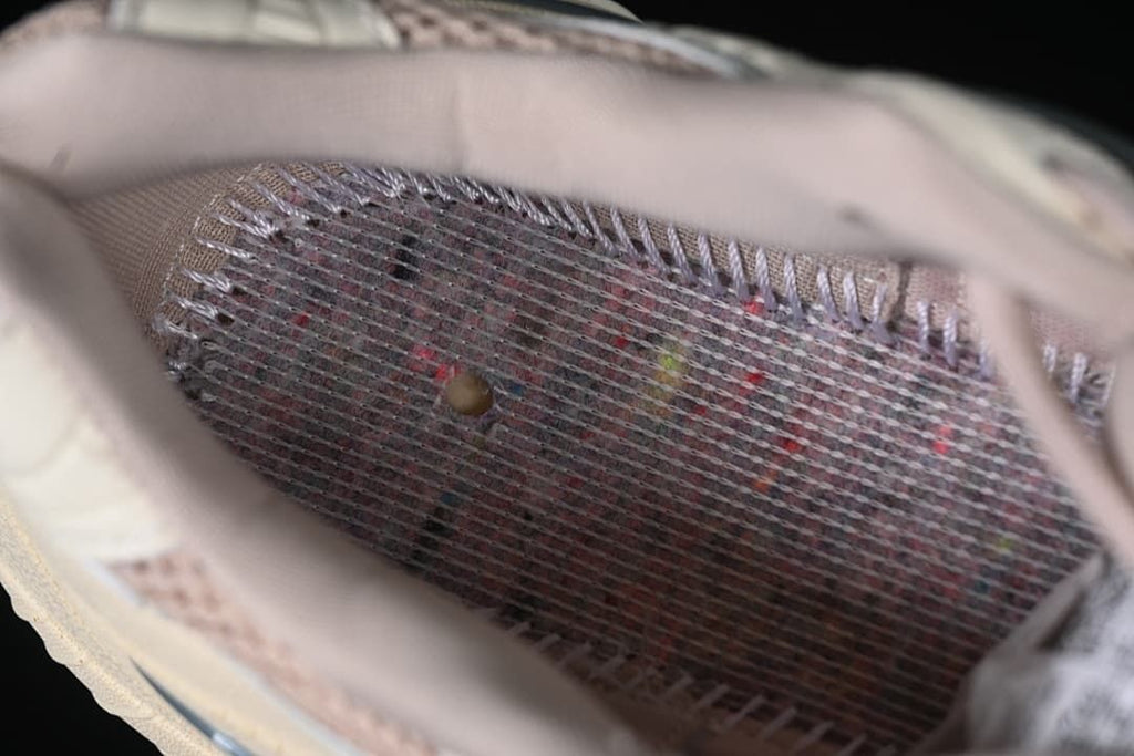 Close-up of the sneaker's interior lining and mesh