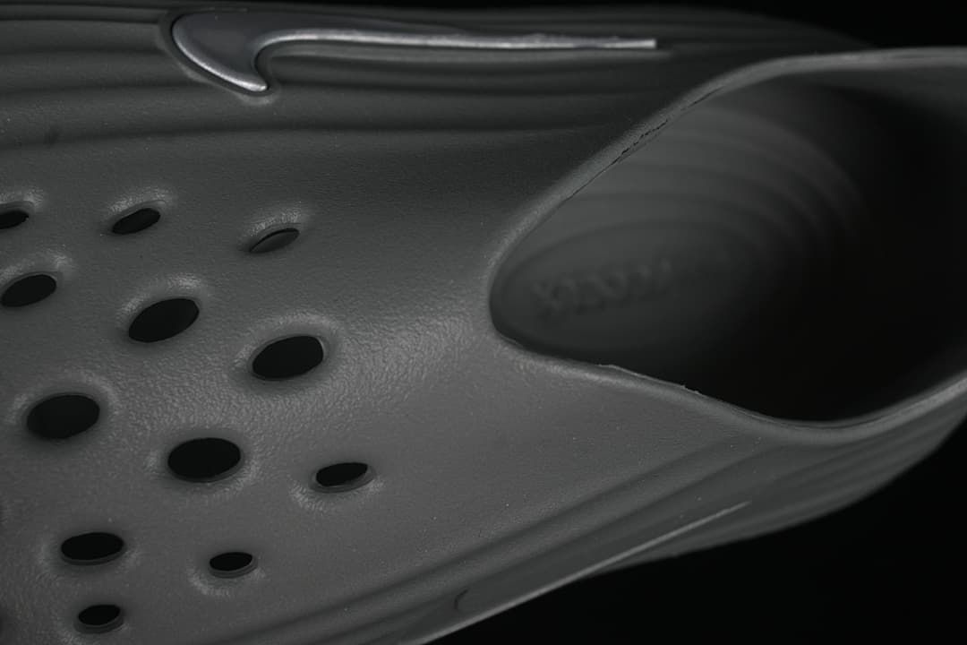 Close-up of perforations on the upper and sculpted side profile