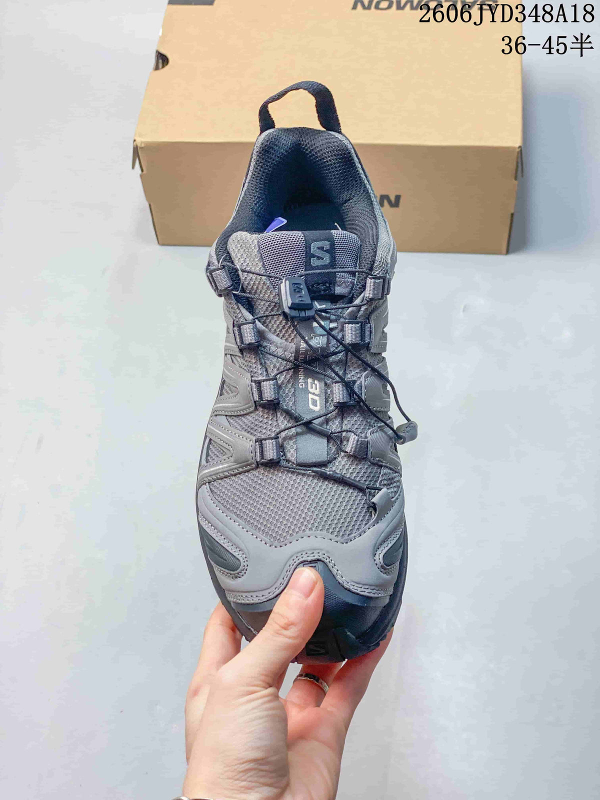 Top view showing the cord lacing system and mesh-like upper