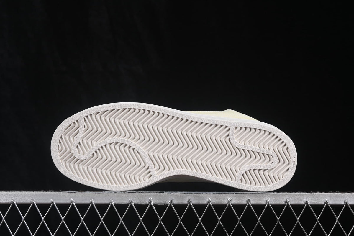 Underside view showing the white herringbone-pattern outsole.