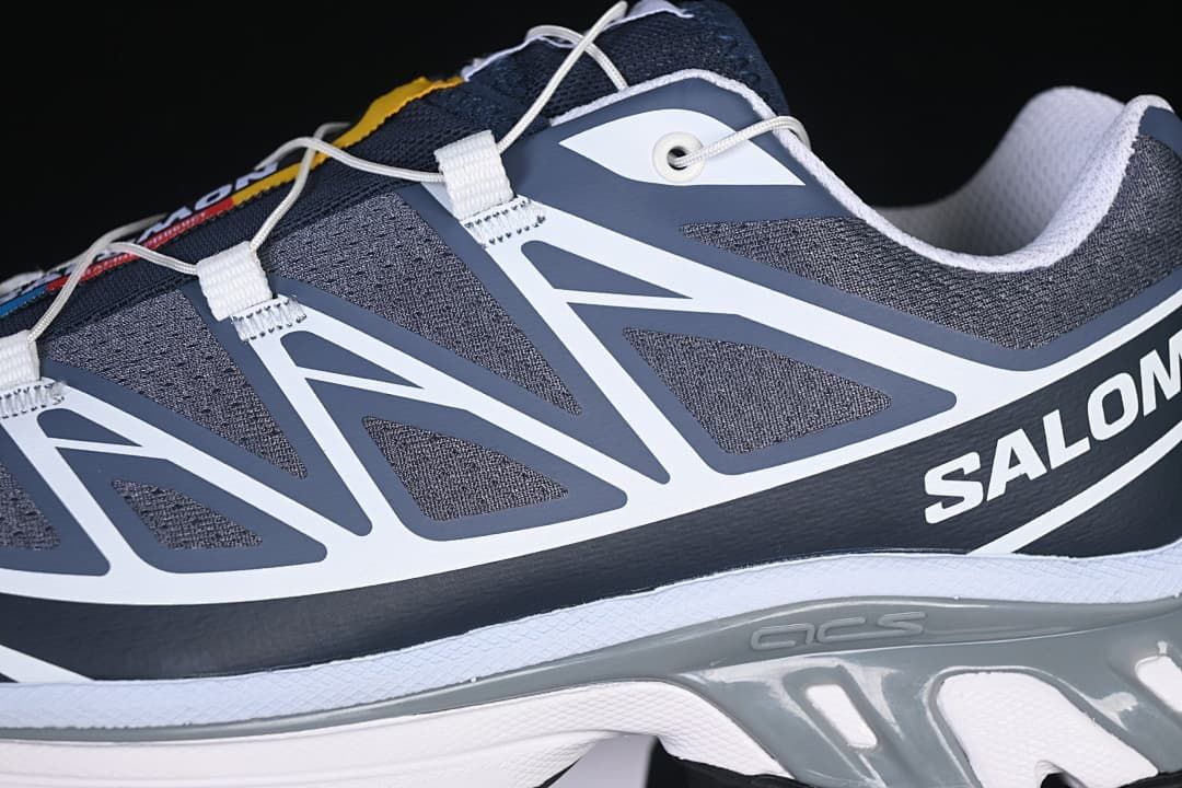 Close-up of the XT-6 side overlays and midsole.