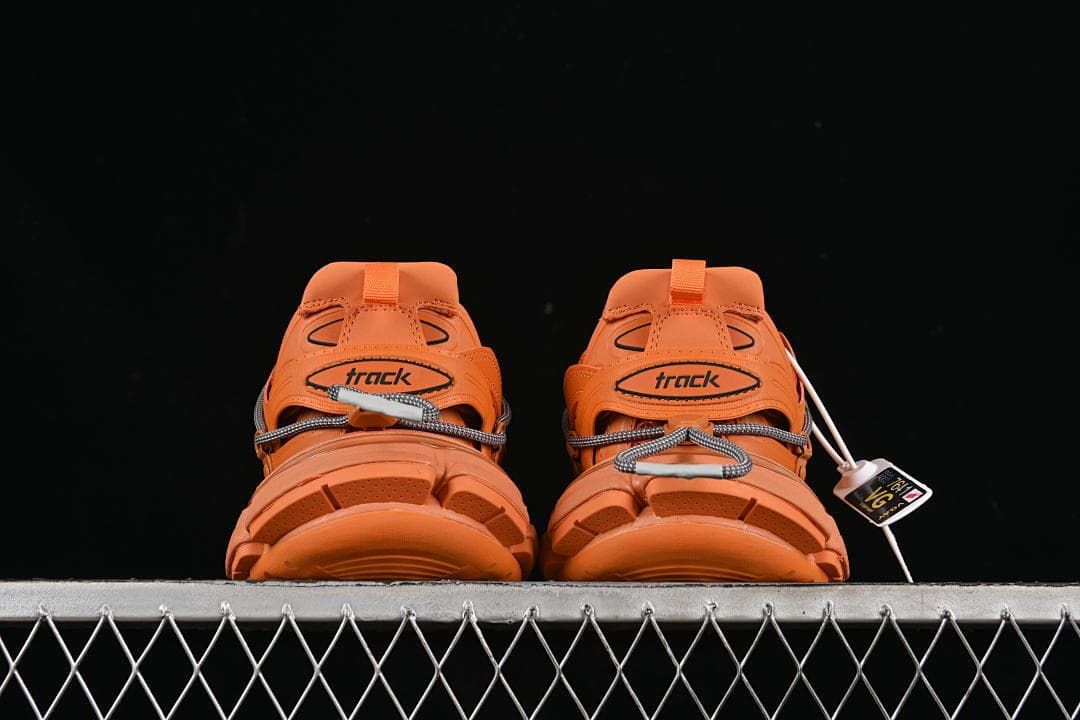 Rear view of the pair showing the track heel straps