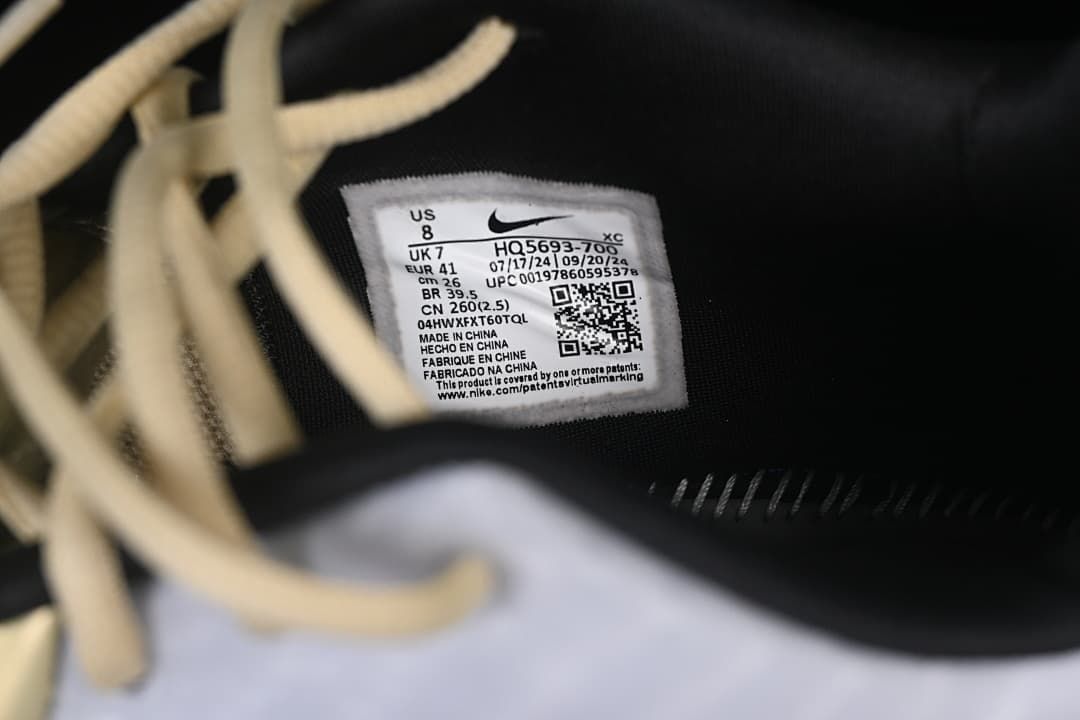 Shoe size label showing US 8 and EU 41