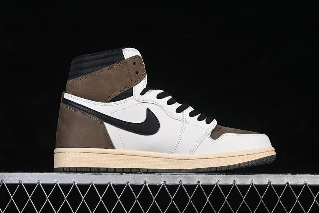 Side profile showing the reversed Swoosh and cream-colored midsole