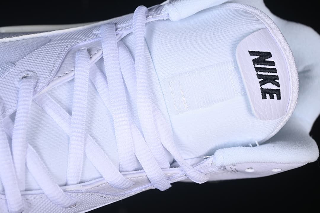 Close-up of the tongue and lace-up front.