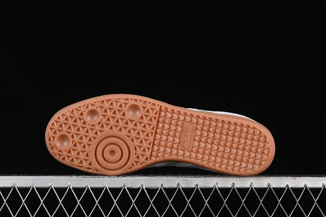 Underside view showing the gum-colored outsole tread