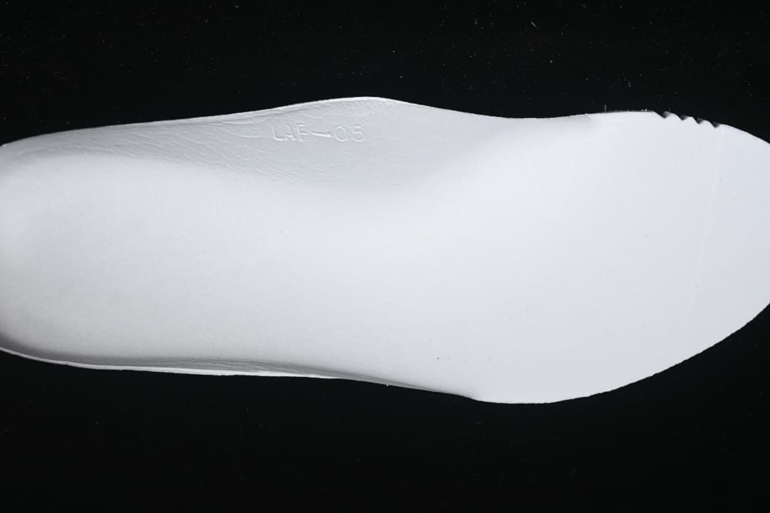 Close-up of the shoe sole sidewall.