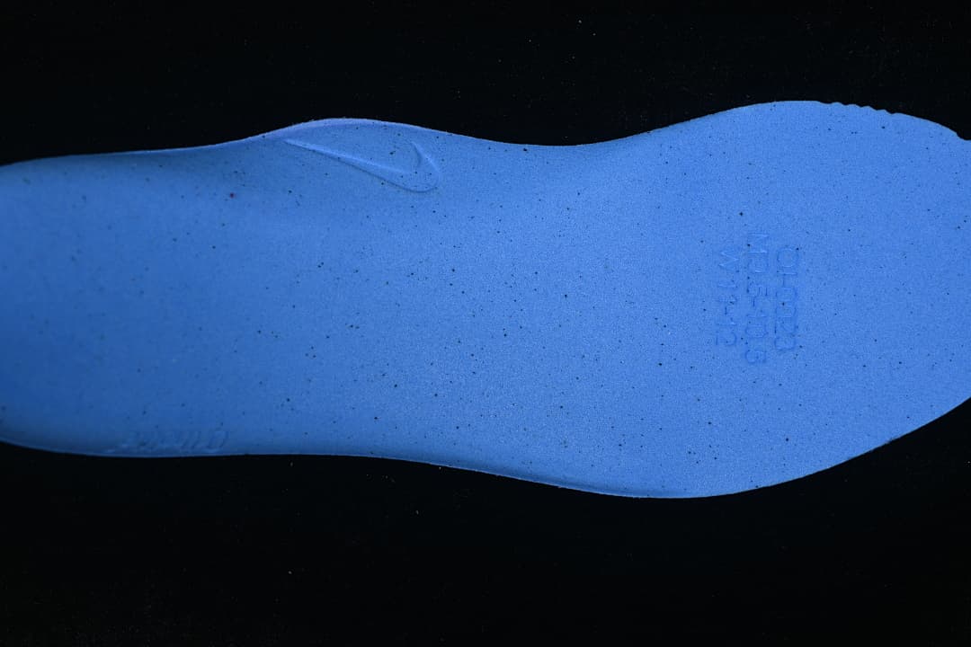 Blue shoe insert shown on its own