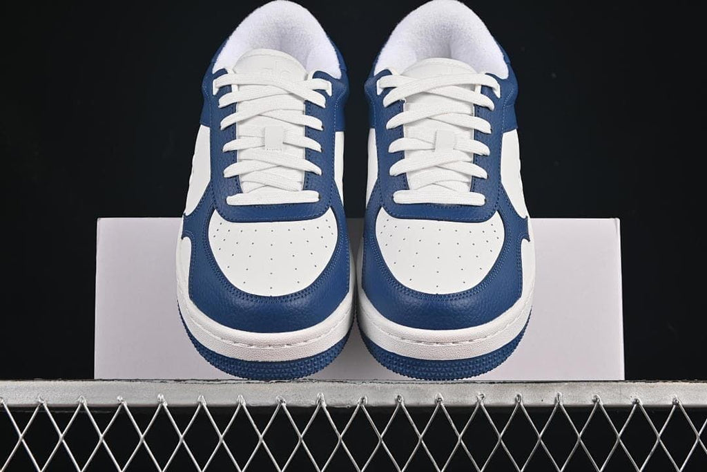 Front view of the pair showing laces, perforated toe panels, and color blocking