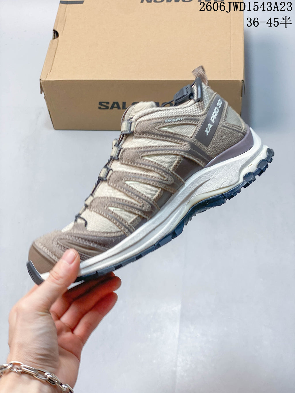 Side view showing the XA Pro 3D marking and cord lacing