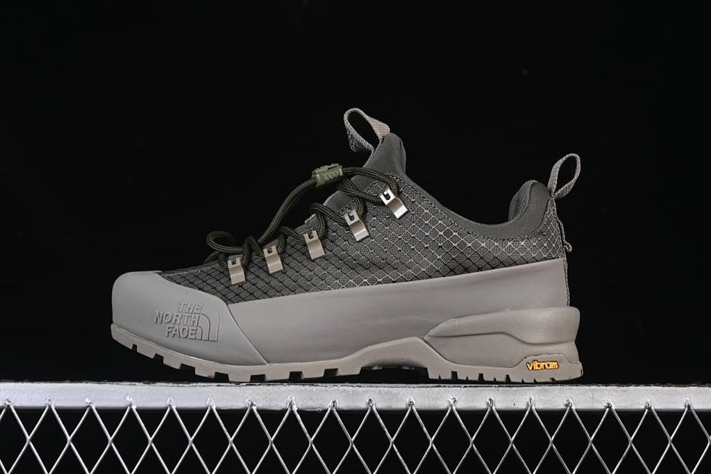 Side view of a gray taupe The North Face Glenclyffe Low sneaker