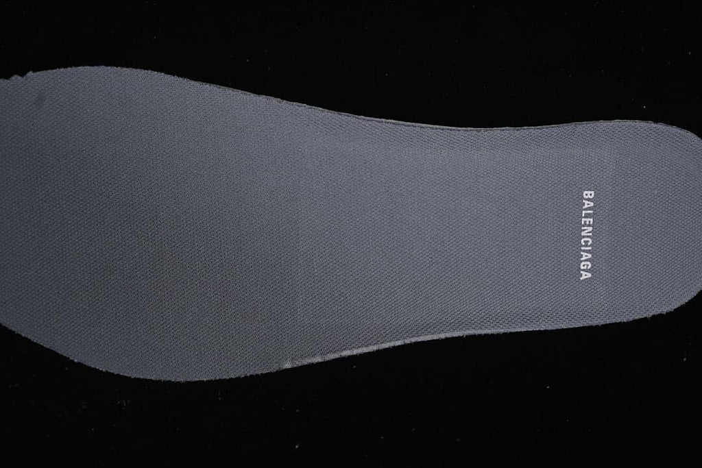 Close-up of the textured insole with Balenciaga branding