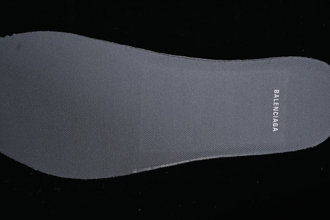 Close-up of the textured insole with Balenciaga branding