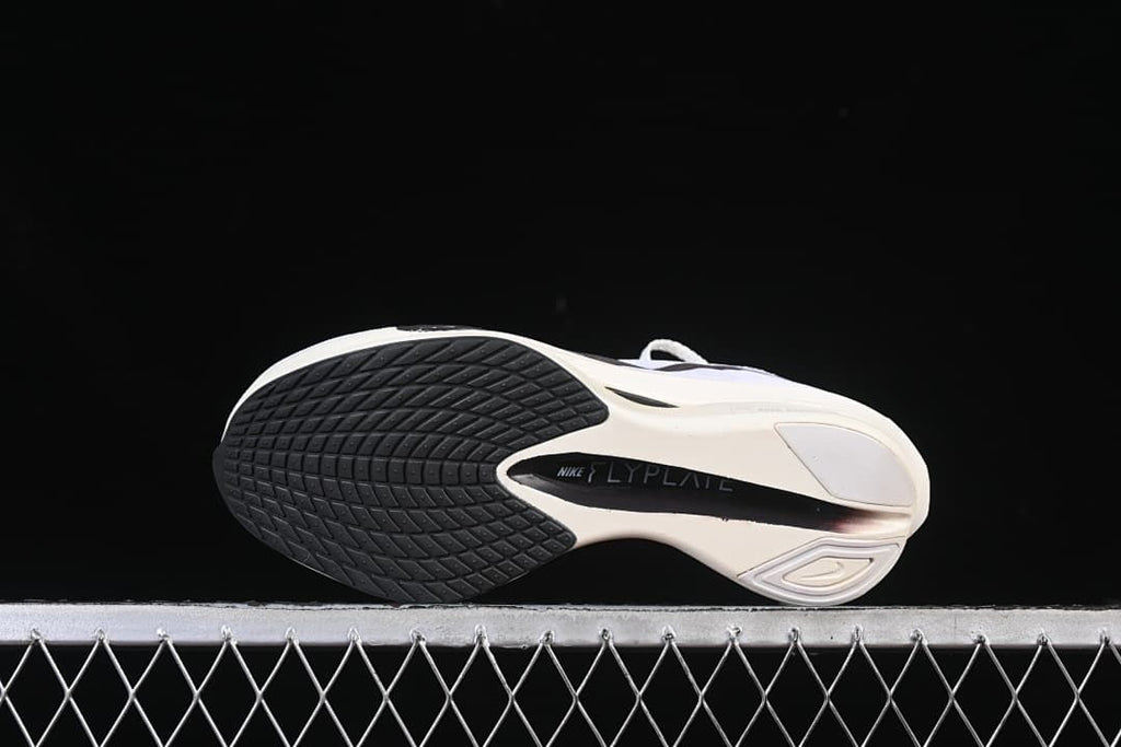 Underside view showing the black and white outsole