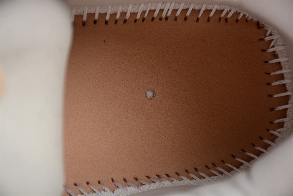 Close-up view of the shoe's interior construction