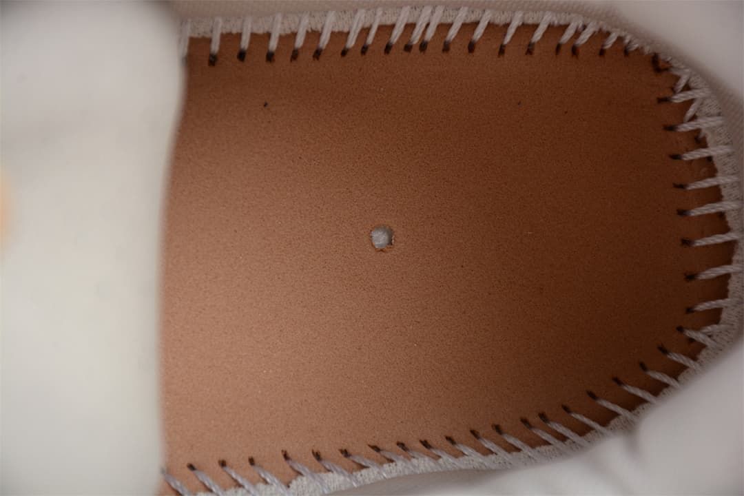 Close-up view of the shoe's interior construction