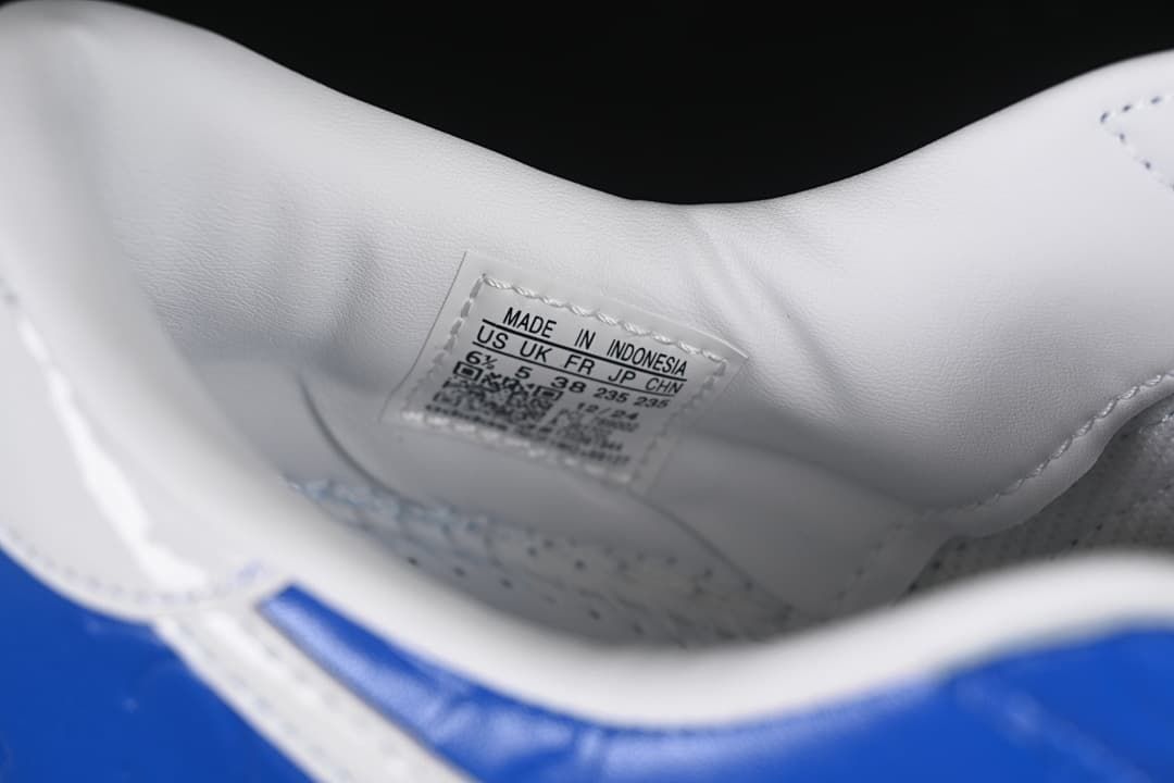 Interior size label photographed inside the shoe