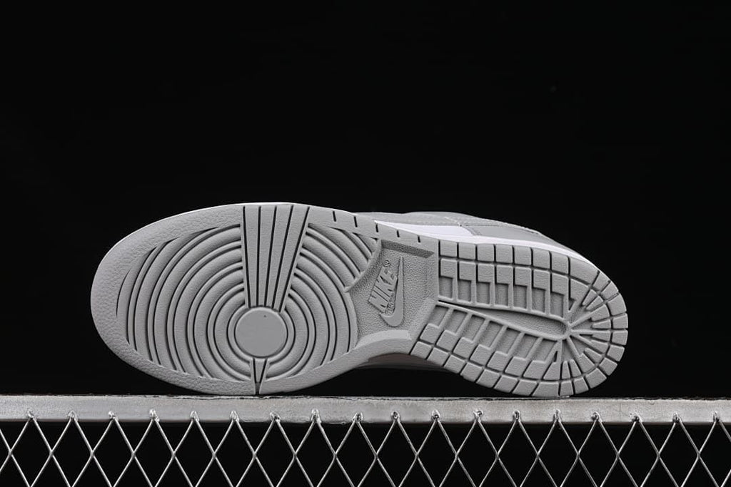 Underside view showing the grey outsole tread pattern