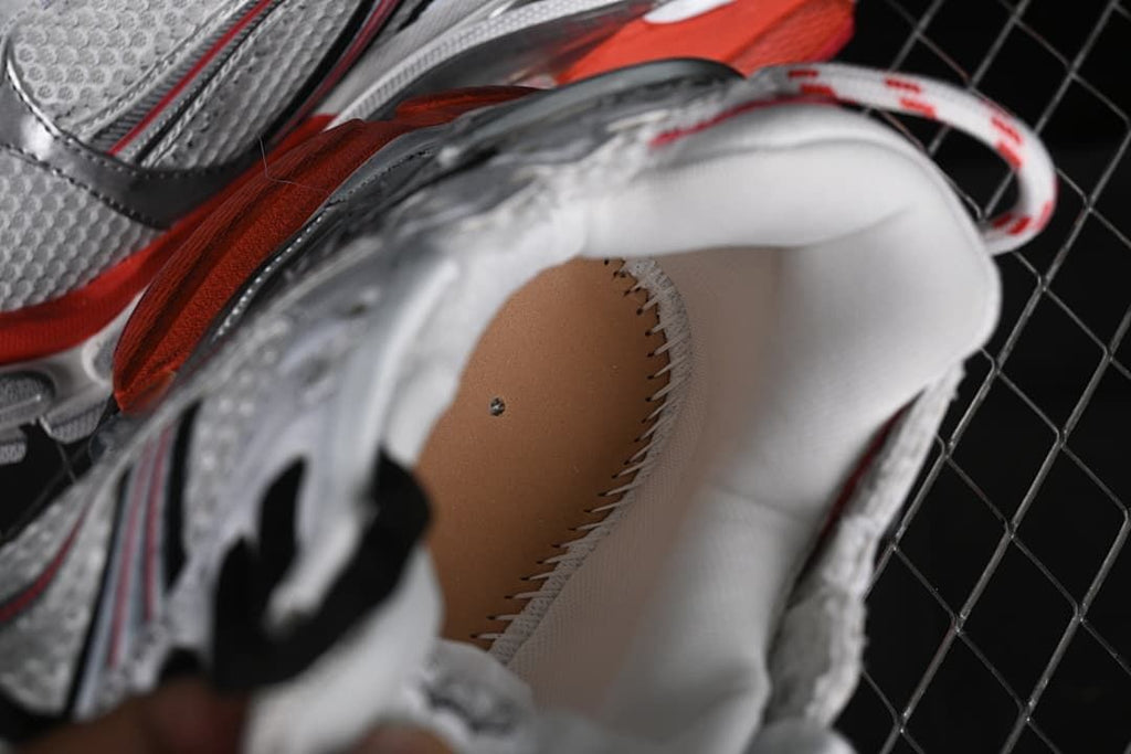 Close-up looking inside the sneaker, showing the padded collar and interior.