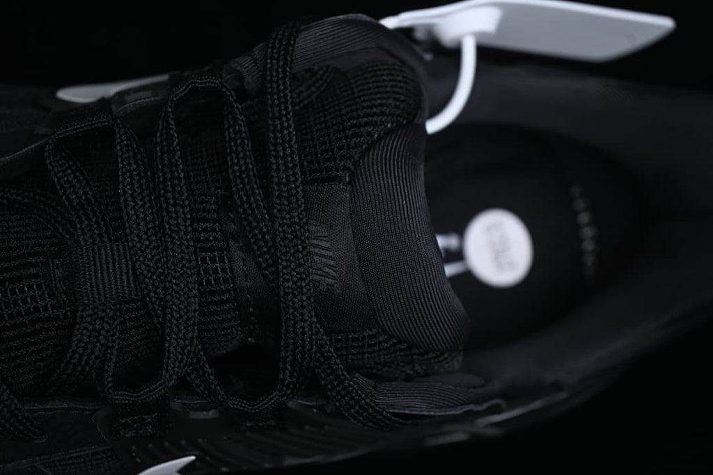 Close-up of the laces, tongue, and collar