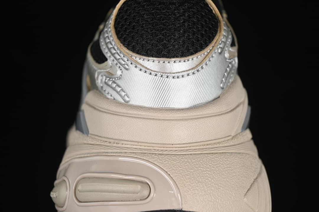 Rear close-up of the sneaker's heel and sculpted midsole