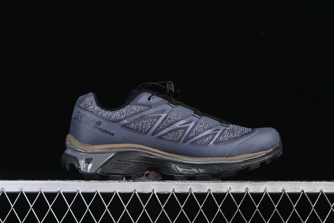 Outer side profile of a Salomon XT-6 Shadow sneaker