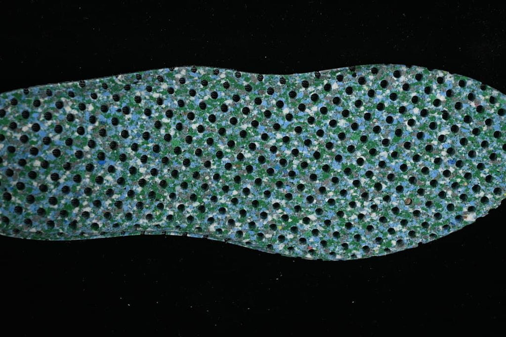 Close-up of the patterned insole of the Nike Air VaporMax sneaker