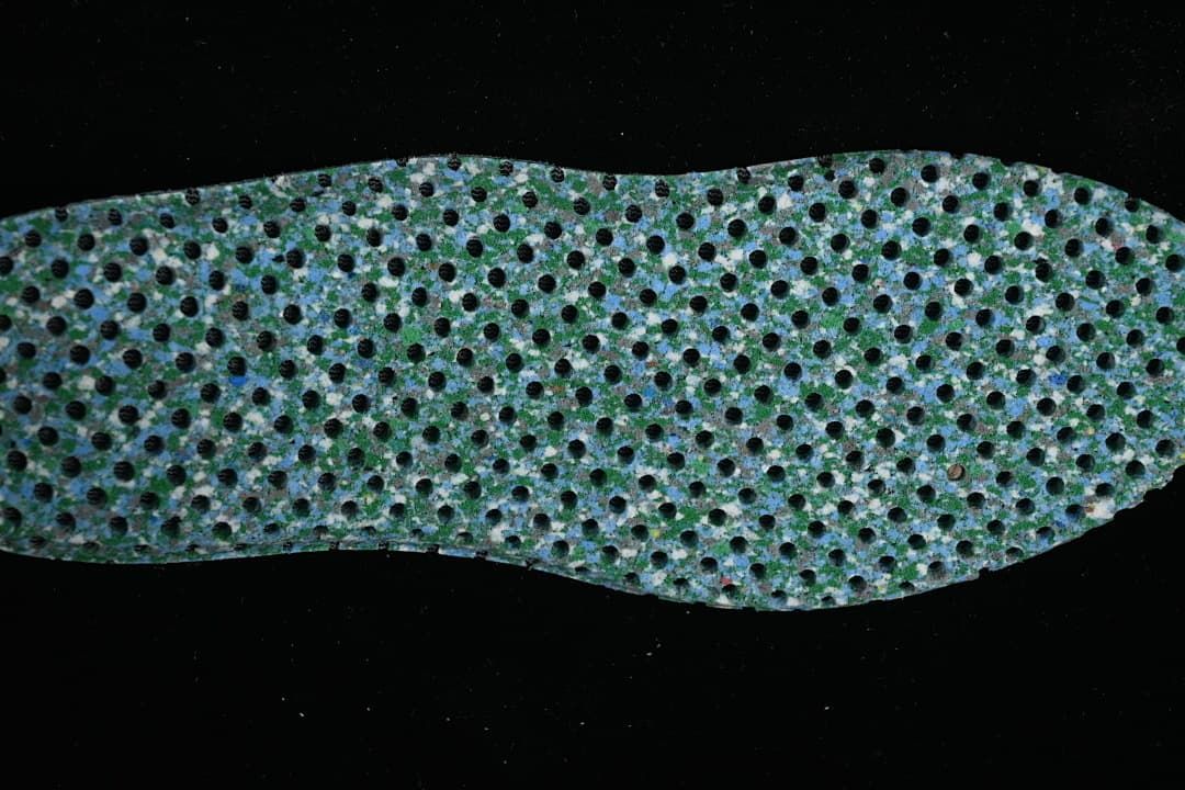 Close-up of the patterned insole of the Nike Air VaporMax sneaker