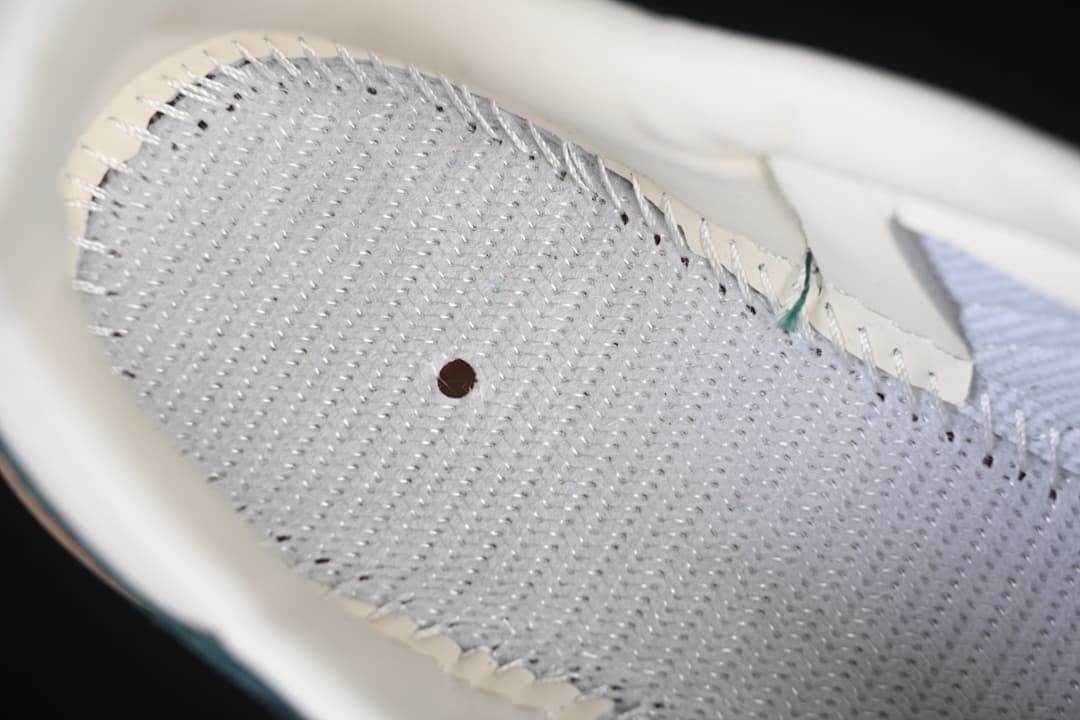Close-up of the shoe's interior lining and insole