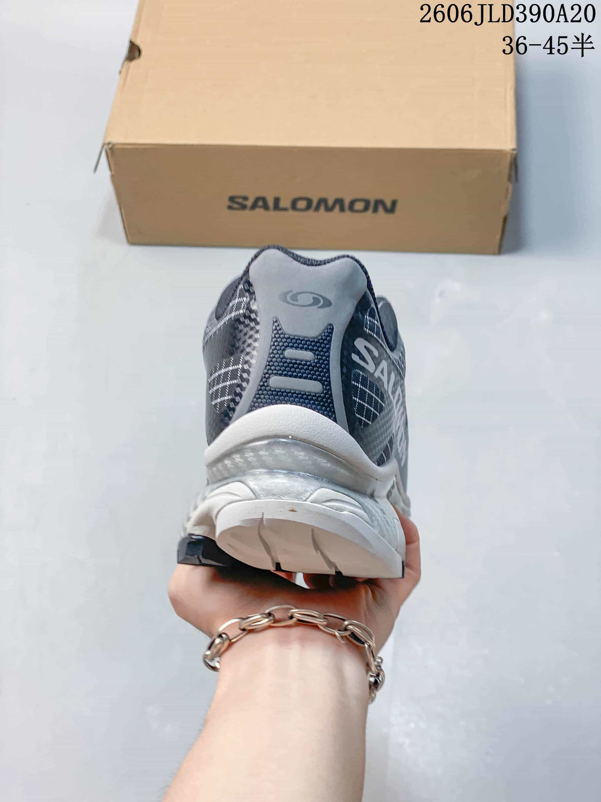 Rear view of the shoe showing the heel and outsole.