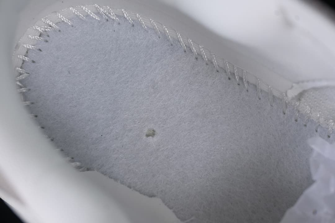 Close-up of the interior stitching and lining