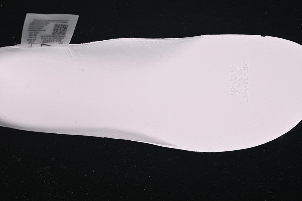 Close-up of the shoe's white insole