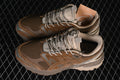Pair of brown and beige ASICS GEL-TERRAIN GTX sneakers shown from above.