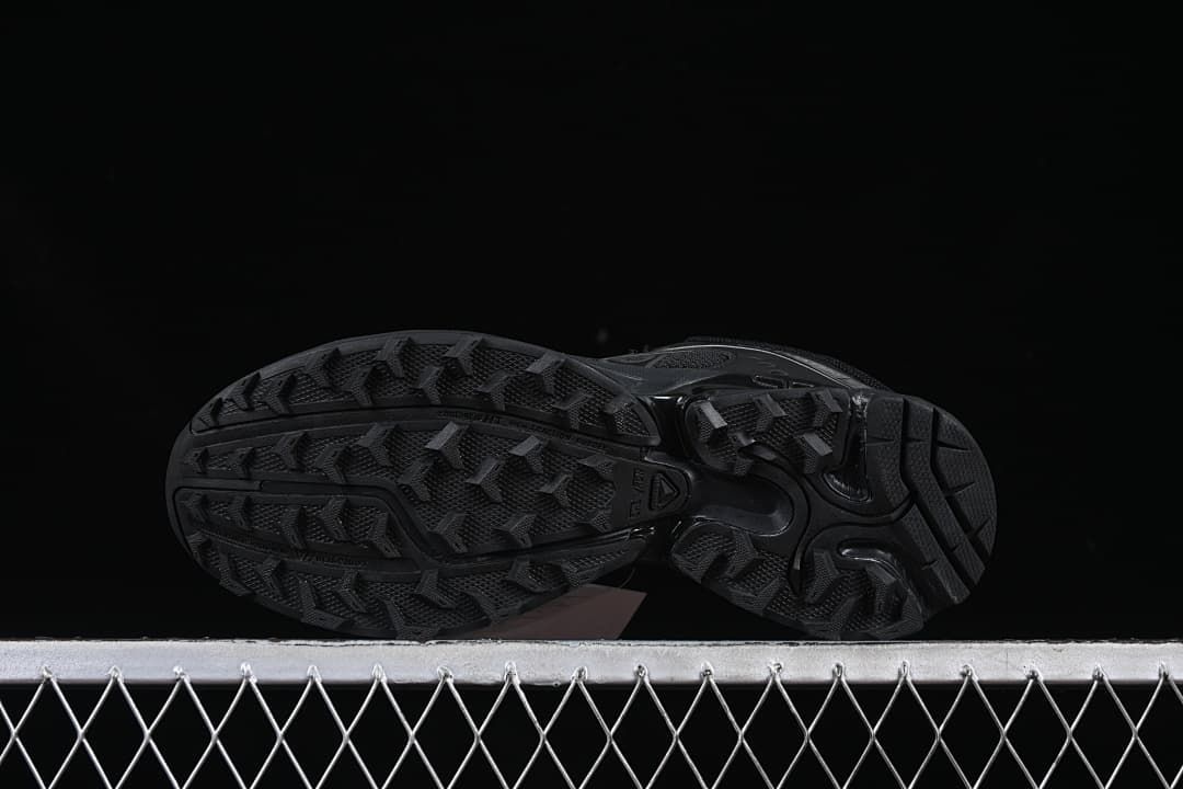 Underside showing the lugged outsole