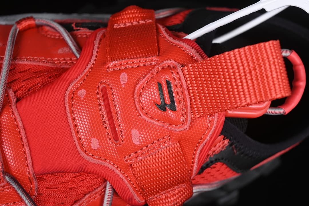 Close-up of the instep strap and buckle detail