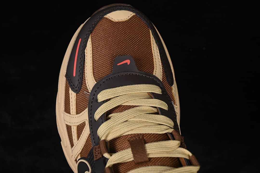 Top-down view of the sneaker toe and lacing