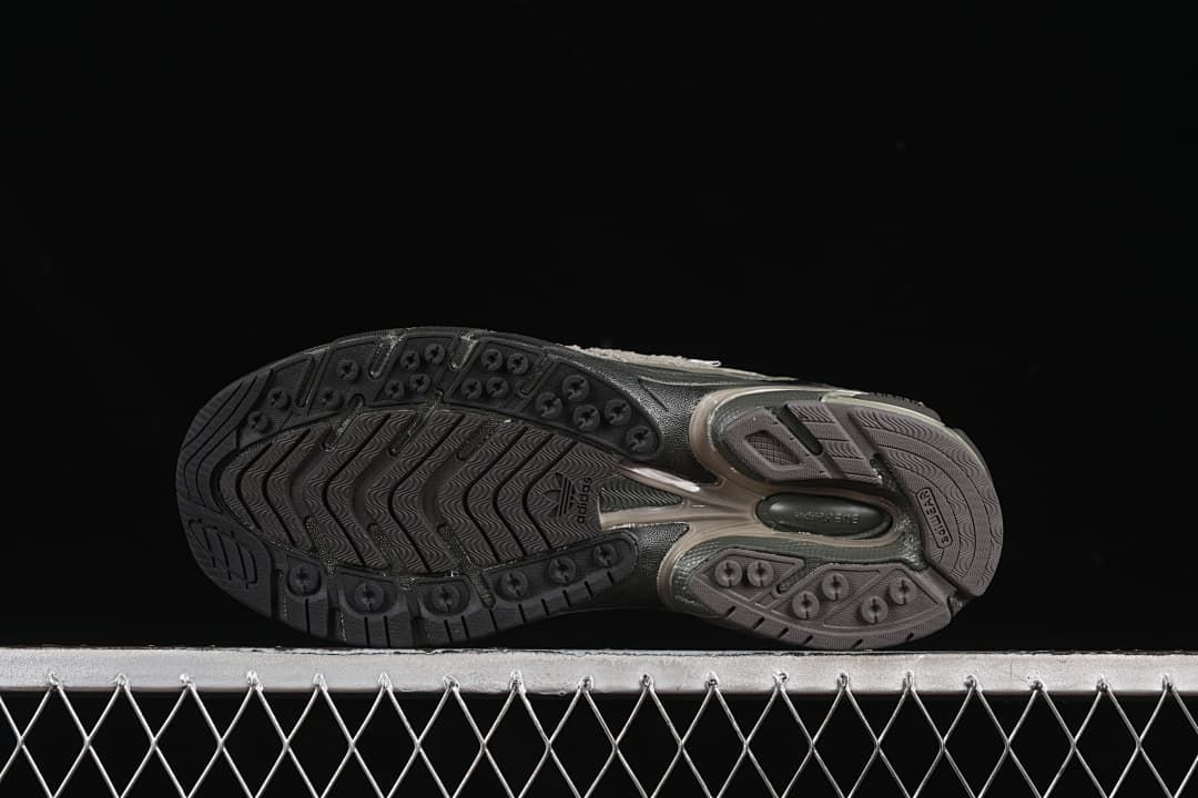 Underside view showing the patterned outsole.